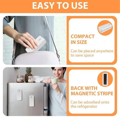 Portable Sealing Machine Rechargeable Bag Sealer Cutter for Resealing Chip Snacks Kitchen Food Camping Heat Seal Storage Packing