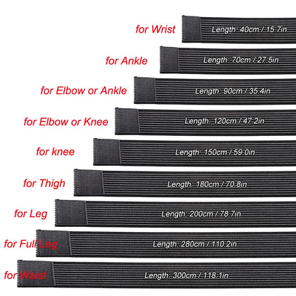 Full-Length 40-300cm Knee Elbow Support Wrap | Adjustable Strap for Sports, Gym & Fitness | Wrist Ankle Pain Relief Bandage Cuff