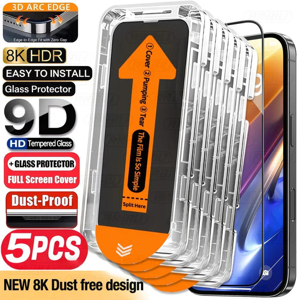 Oleophobic Tempered Glass Screen Protector iPhone 5-Pack