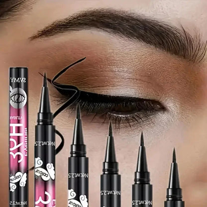 12-Piece Waterproof Black Liquid Eyeliner Set