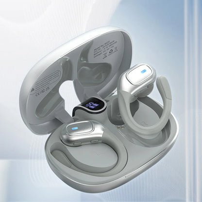 Sport Bluetooth 5.3 Earphones Earhook Headphones IPX7 Waterproof Wireless Earbuds 75 Hrs with LED Power Display Physical buttons