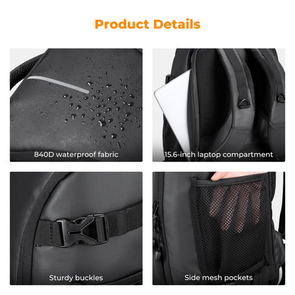K&F CONCEPT 25L Camera Backpack Waterproof Sony Camera Bag for DSLR/SLR Camera Case with Tripod Strap Rain Cover for 15" Laptop
