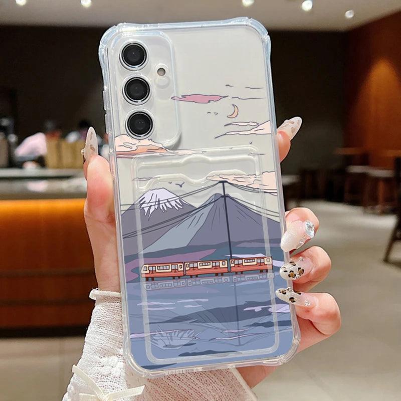 Card Bag Wallet TPU Case for Samsung Galaxy Series