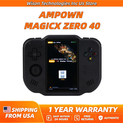 AMPOWN ZERO 40 Handheld Video Game Console 4'' IPS Multi-touch Screen Android A133P Magicx Zero40 Support Vibration Motor WiFi BT