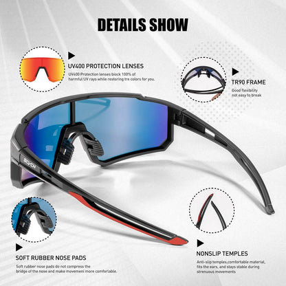 SCVCN UV400 Cycling Sunglasses Lightweight Sports Eyewear