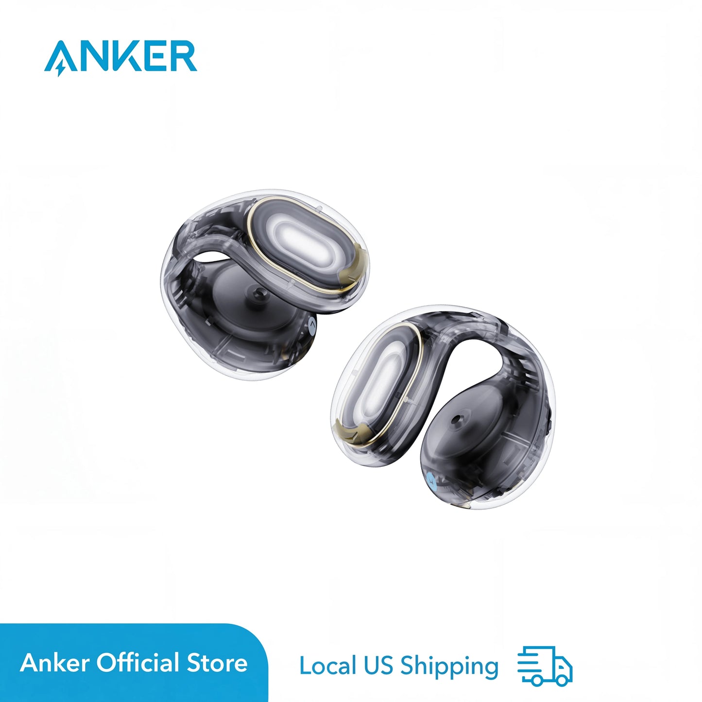 Soundcore C30i by Anker, Open-Ear Earbuds, Clip-On Headphones, Lightweight Comfort, Small-Ear Friendly, Stable Fit (Refurbished)