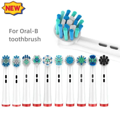 4PCS Dupont Bristle Electric Toothbrush Heads Whiten Teeth/Daily Clean/Precison Cleaning/Soft Care Teeth Function For Oral B - Urbizia