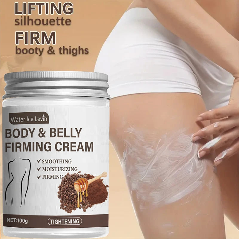 Caffeine Collagen Firming Cream - 100g, Contains Caffeine and Coconut Oil, Rich in Vitamin E, Fragrance-Free, Tightens and Lifts the Abdomen, Thighs, Buttocks, Arms, All Skin Types, Hypoallergenic, Whitening Effect
