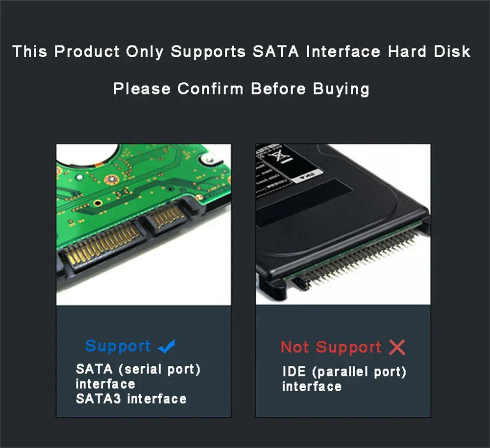 USB 3.0 2.5 Inch SATA HDD SSD External Enclosure 5Gbps