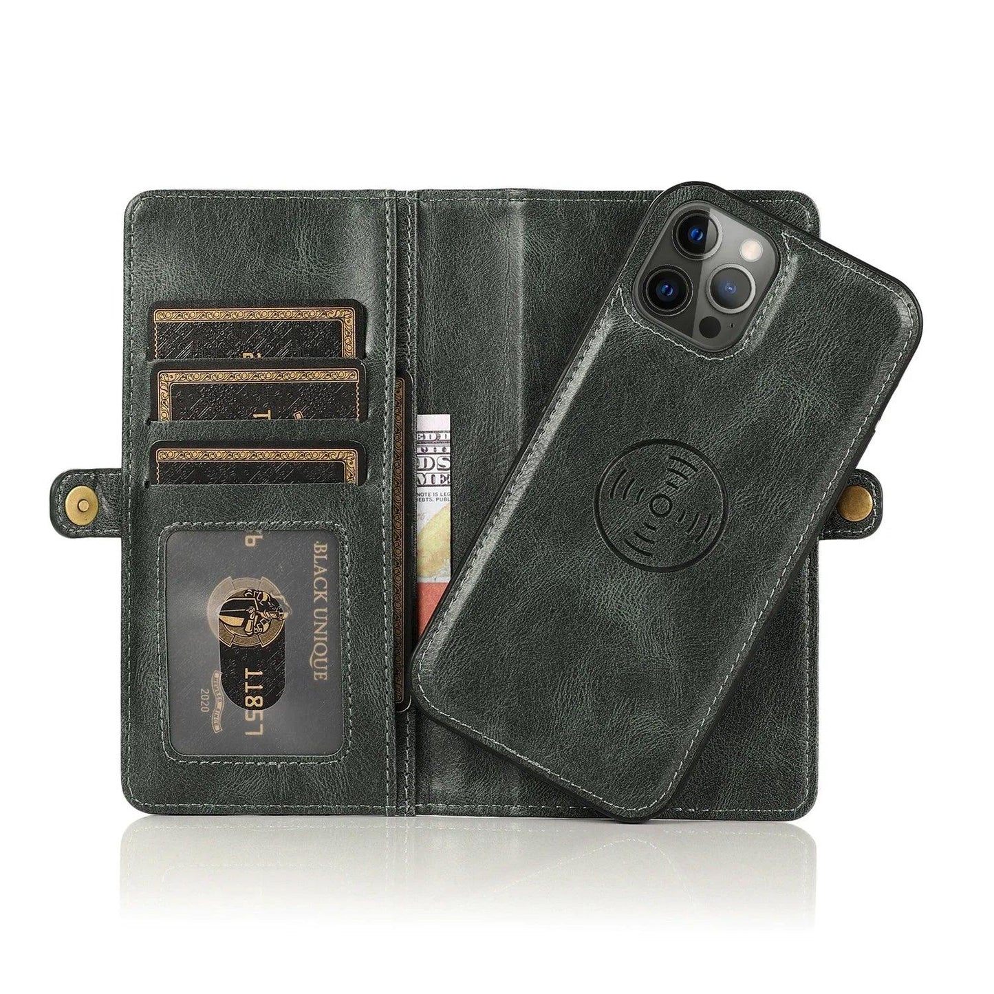 Flip Leather Wallet Case For iPhone 12 11 Pro Max Detachable Magnetic Leather Cover for iPhone 11 12 Pro Max X XR XS Max 8 7Plus