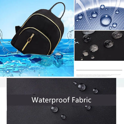Women's Multi-Function Fashion Girl Nylon Daypack Travel Cute Mini Backpack Men Shoulder Bag Black Purse Hot
