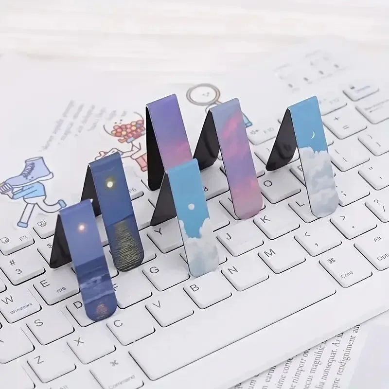 2pcs Forest Landscape Magnetic Bookmark For Pages Books Readers - Urbizia
