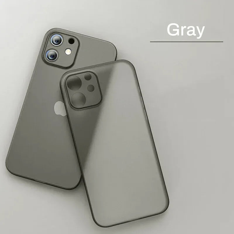 New 0.2MM Ultra Thin Matte PP Case For iphone 11 12 13 14 15 Pro X Xr Xs Max 13 mini 7 8 Plus SE 2020 Clear Hard PC Cover Cases