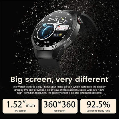 2025New For Android and ios Smart Watch Men AMOLED Screen GPS Motion trajectory Heart Rate Bluetooth Calls SmartWatch Waterproof - Urbizia
