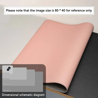 Mouse Pad Large Size Office Desk Protector Mat PU Leather Waterproof Desktop Keyboard Desk Pad Gaming Mousepad PC Accessories - Urbizia