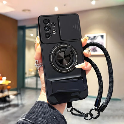 for Samsung Galaxy S26 S24 S23 Ultra S25 Edge FE Multifunctional Phone Case. with Lanyard,  Stand,for Car Mounts.