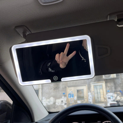Car Sun Visor LED Vanity Mirror with Rechargeable Fill Light