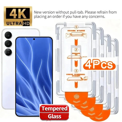 4Pcs Ultra Clear Screen Protector for Samsung Galaxy S26 S25 S24 S23 Ultra S26 S25 S22 S21 Plus S25 S24 S23 FE Tempered Glass