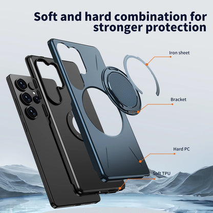 360° Folding Stand Magnetic Magsafe Case For Samsung Galaxy S25 FE S24 S23 S26 Ultra Plus A56 A36 A26 A17 A07 A55 A35 A25 A15