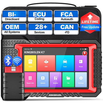 Lifetime Free Update KINGBOLEN K7 ALL System Car Diagnostic Tools ECU Coding Active Test 28 Resets PK LAUNCH X431 CRP919E BT