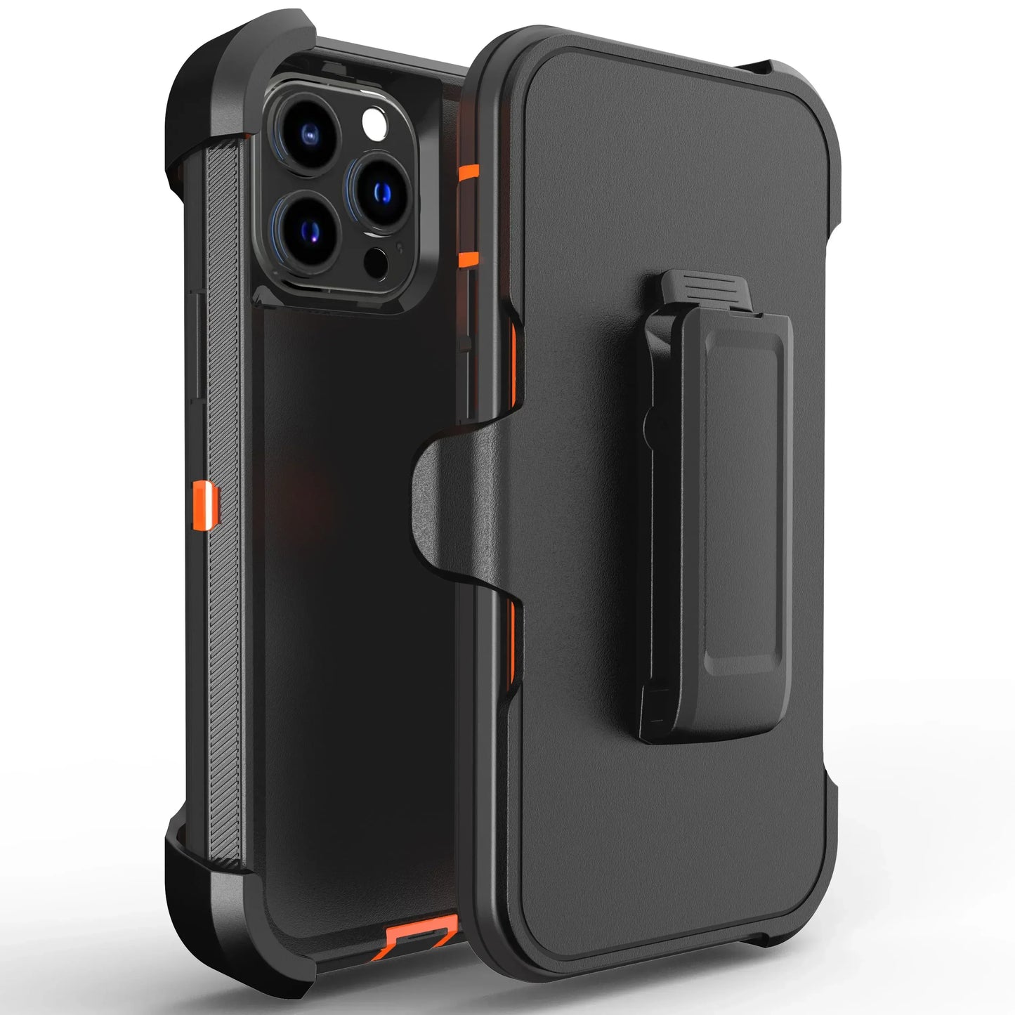 Luxury OTT Armor BOX Phone Case for IPhone 17 Air 16 15 14 Plus 13 12 Pro Max Soft Bumpers with Belt Clamp Protective Hard Cover
