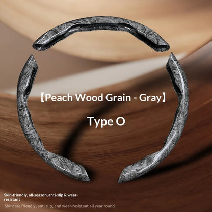 2pcs/3pcs Segmented Peach Wood Texture Universal Steering Wheel Cover Car Interior Accessories Practical Driving Tools Simple