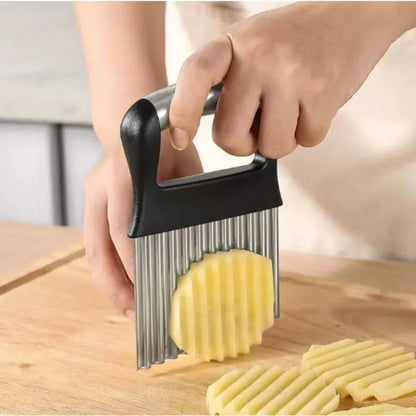 Wave Crinkle Potato Cutter Stainless Steel Kitchen Tool