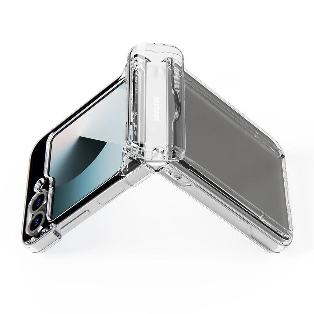 Luxury Wallet Card Slot Folding Phone Case For Samsung Galaxy Z Flip 4 5 6 7 8 Premium PC Hard Shockproof Full Protection Cover