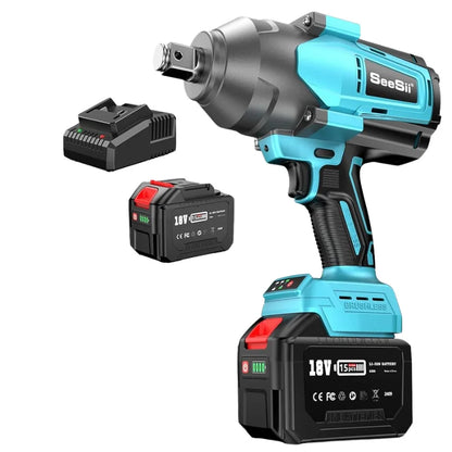 SEESII 2000Nm Electric Impact Wrench High Torque Brushless Cordless Power Impact Gun 3/4" Car Repair For Makita with 6.0Ah Battery