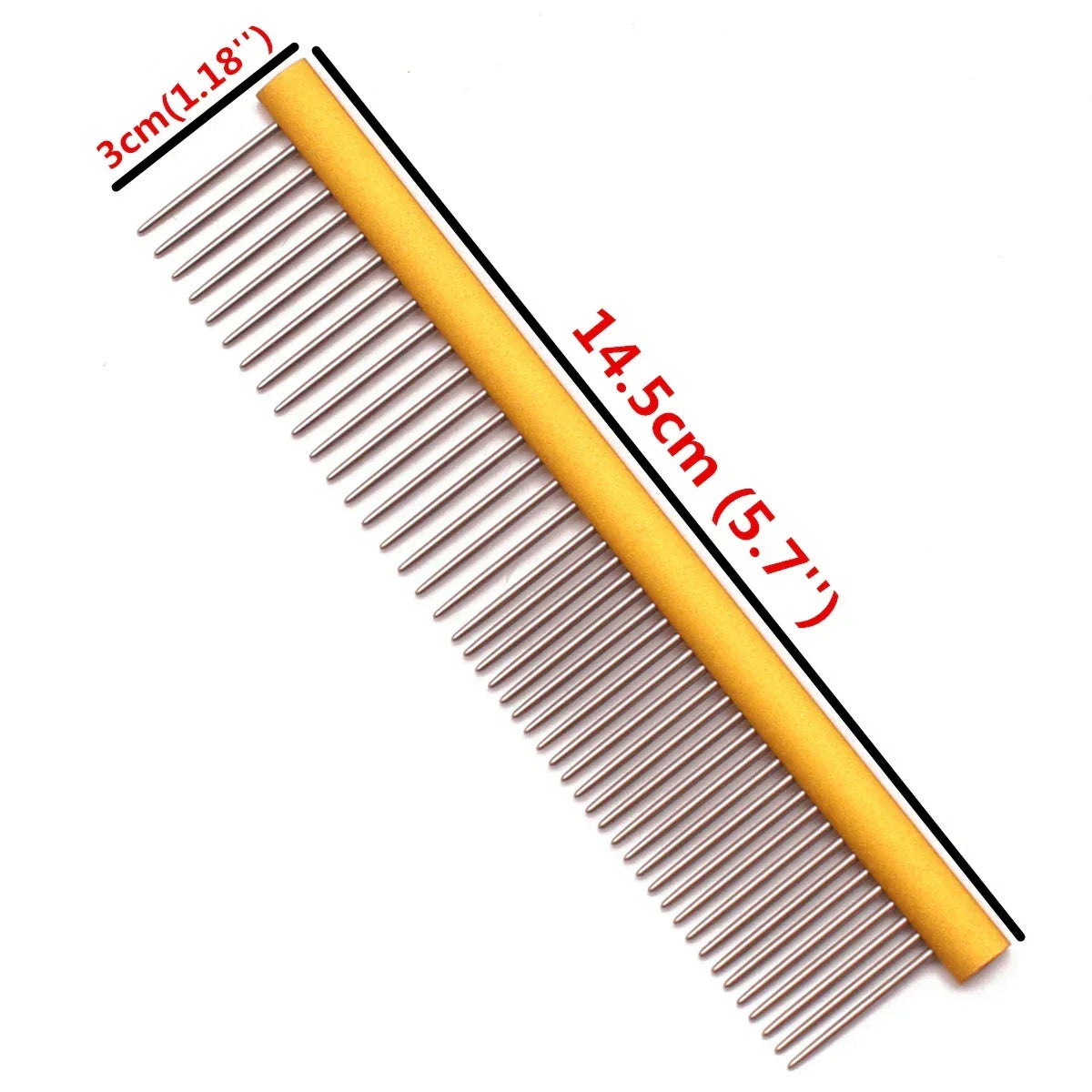 Pet Grooming Combs Aluminum Alloy Brush For Dogs Boundary Knot Massage Tools Professional Salon Cat Hair Cleaning Crescent Combs - Urbizia