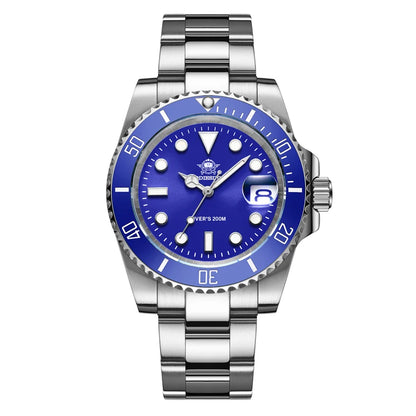 ADDIESDIVE Men's Classic Watch with Ceramic Bezel 200m Water Resistant Casual Quartz Watch BGW9 Blue Luminous Gift Watch MY-H3-2