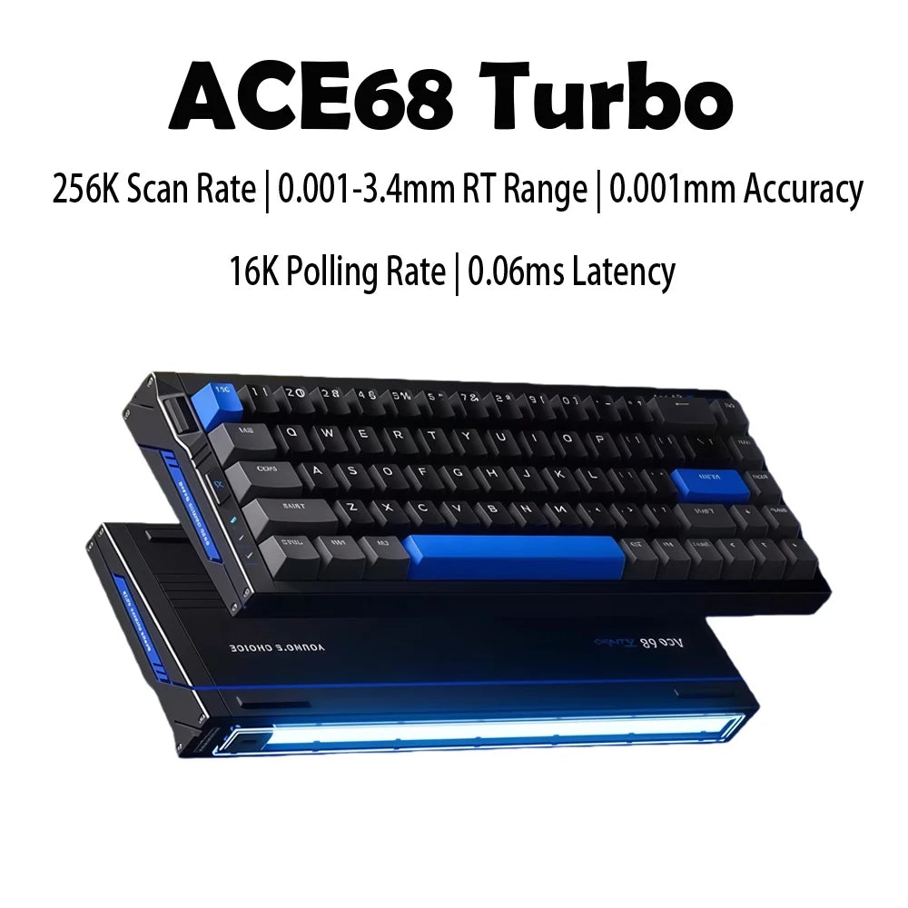 MCHOSE Ace68 Turbo 16k Wired Magnetic Switch Keyboard Aluminium Alloy 0.001mm E-Sports Ergonomics Low Delay Gamer Keyboards