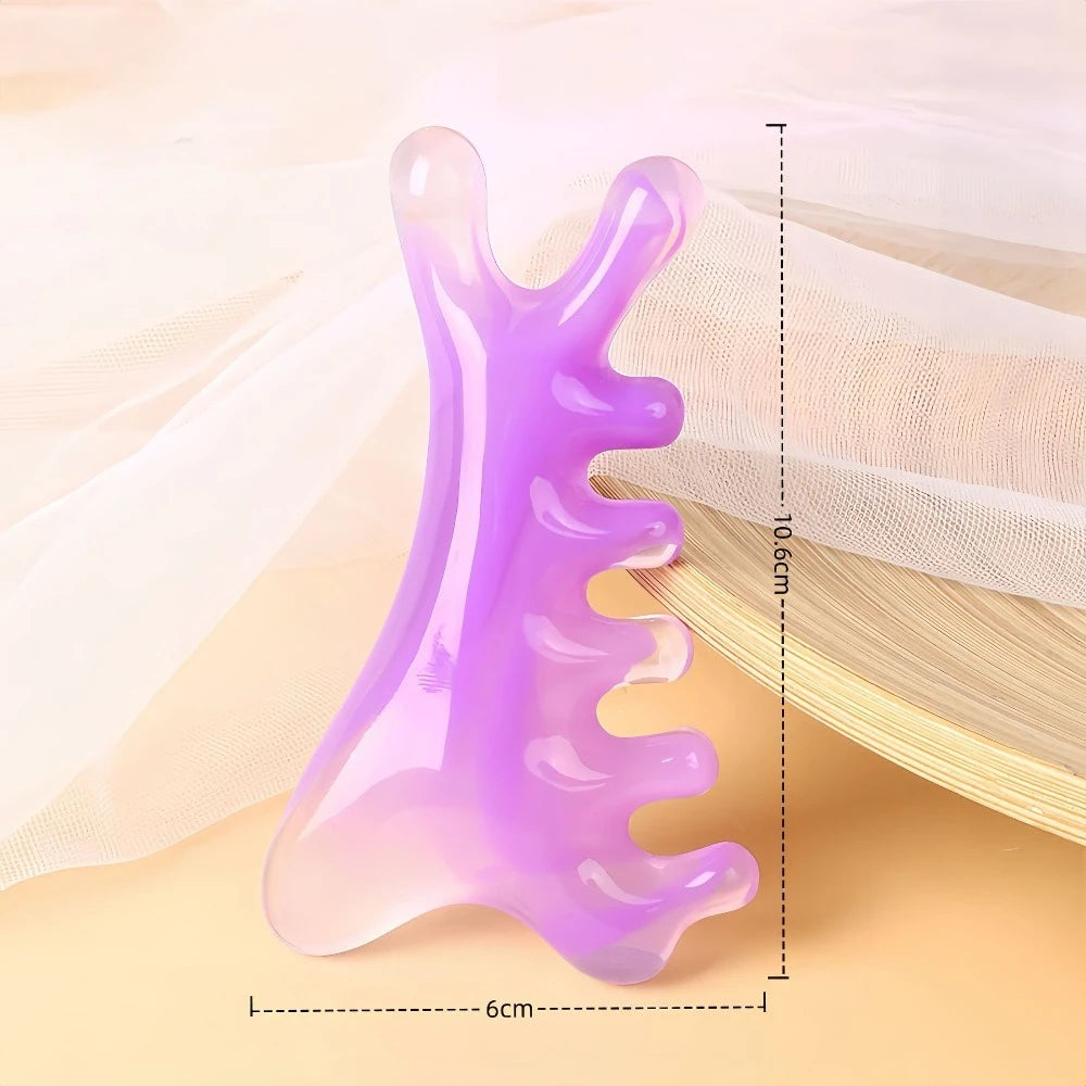 1/3Pcs Resin Guasha Massage Tool Body Scraping Scalp Board Meridian Massage Comb Head Eye Neck Facial SPA Lifting Skincare Stick