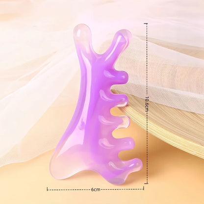 1/3Pcs Resin Guasha Massage Tool Body Scraping Scalp Board Meridian Massage Comb Head Eye Neck Facial SPA Lifting Skincare Stick