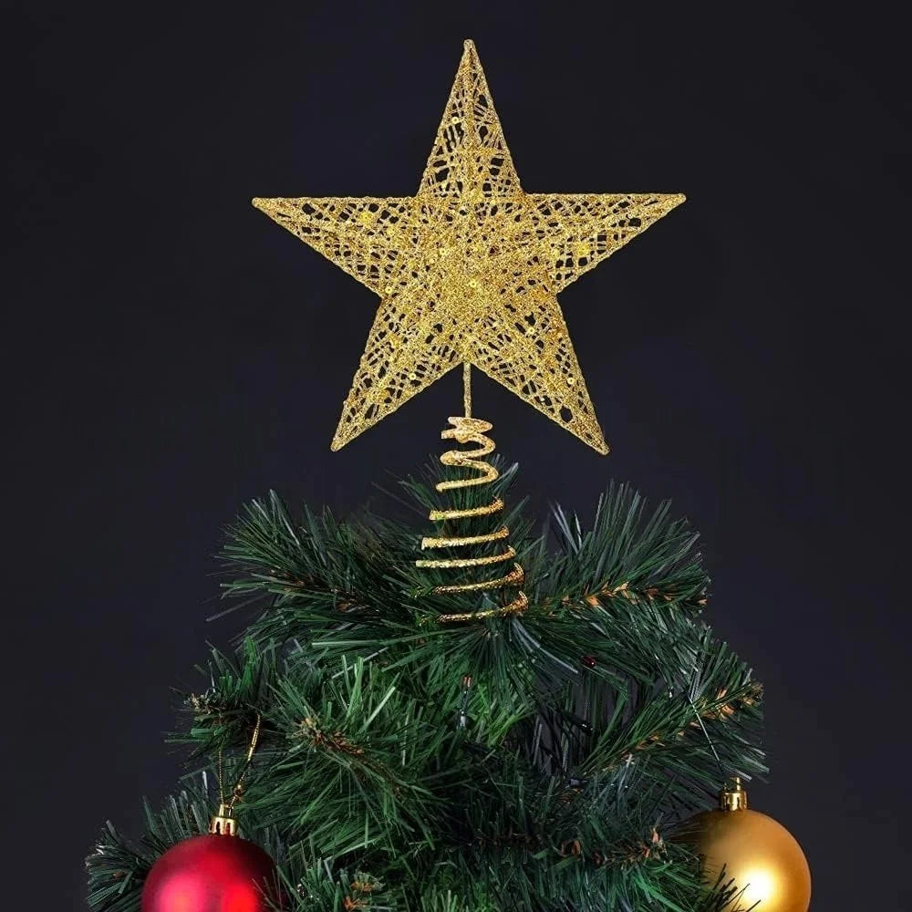 Iron Glitter LED Christmas Tree Topper