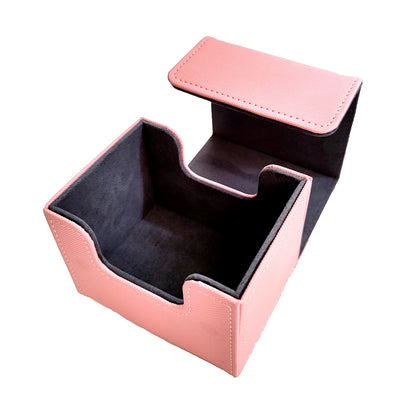 Premium Pu Leather Card Storage Box Large Capacity Sleek Minimalist Style For Sport Cards  Game Decks Durable Portable Organizer