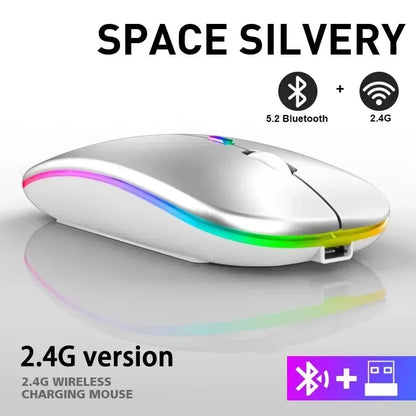 Wireless RGB Rechargeable Bluetooth Gaming Mouse – Ergonomic 3600DPI - Urbizia