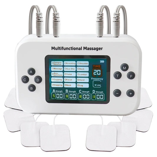 SANPKON EMS TENS Unit – 4-Channel Rechargeable Muscle Stimulator