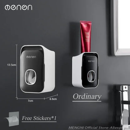 Automatic Toothpaste Dispenser & Wall-Mounted Toothbrush Holder - Urbizia
