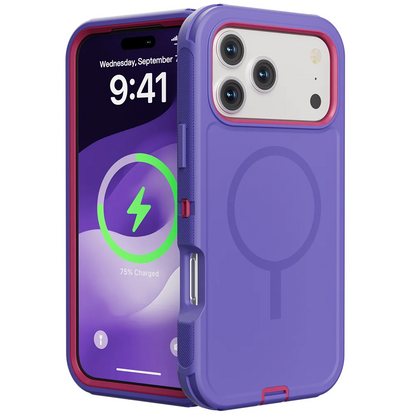 Rugged Armor OTT Defender Box Magnetic Phone Case For IPhone17 Pro Max Air 16 15 14 13 12 For Magsafe Shockproof Protect Cover