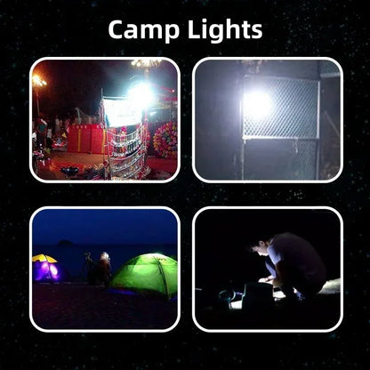 2pcs Rechargeable LED Indoor Outdoor Emergency Hookup Portable Lights with Battery Flashing Lights Barbecue Tent Camping Lights - Urbizia
