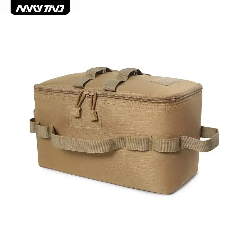 Large Capacity Outdoor Tool Bag Camping Gas Tank Storage Picnic Cookware Multifunction Kit with Ground Nail for Gas Canister - Urbizia