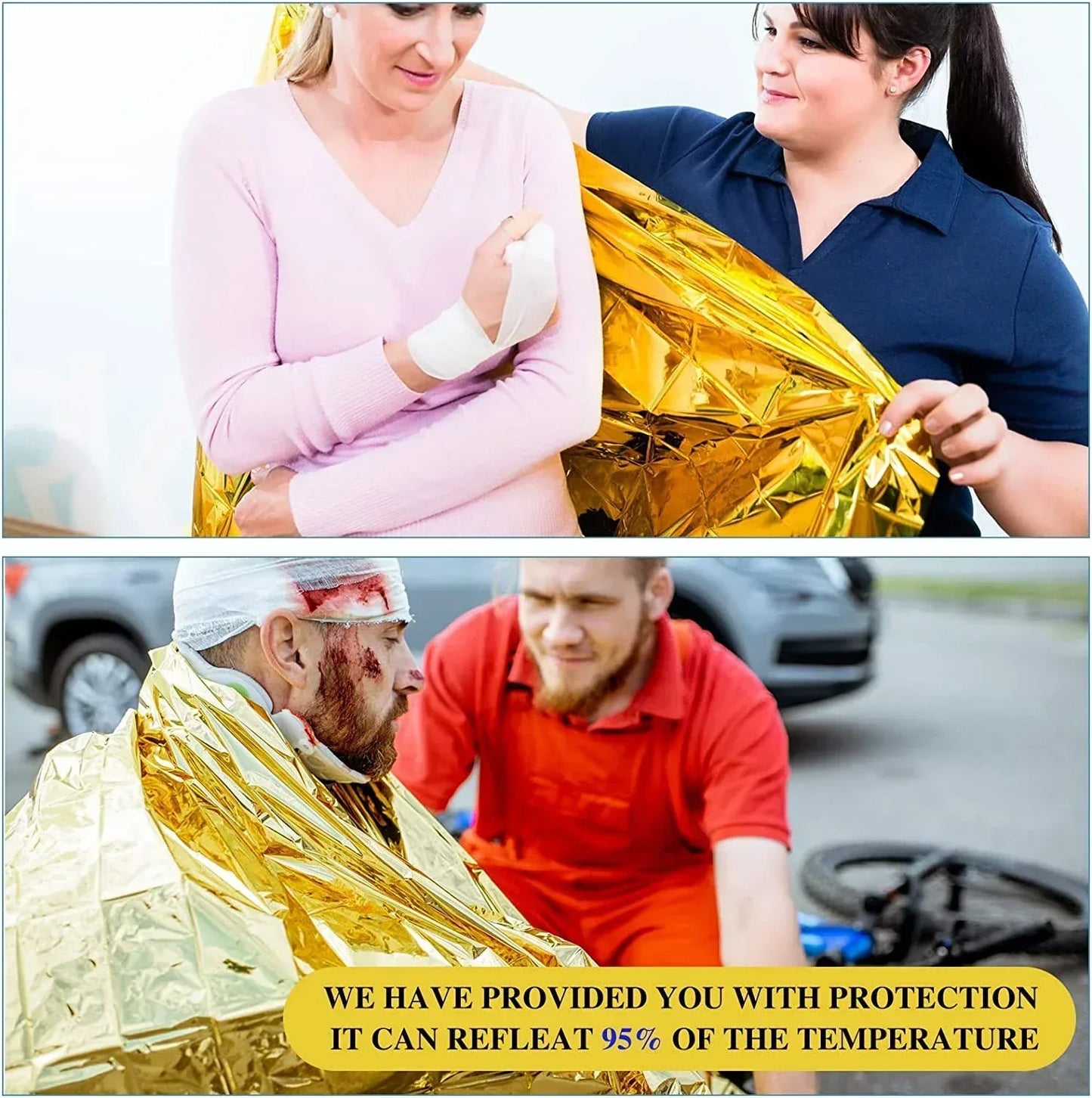 Emergency Thermal Survival Blanket Waterproof Heat Retention Camping Blanket - Urbizia