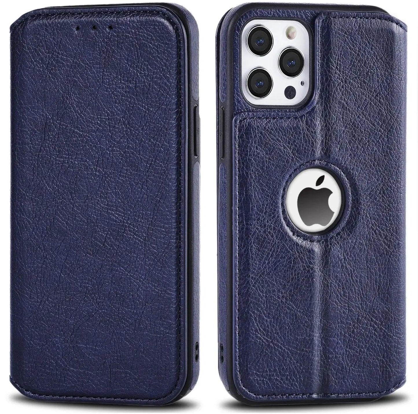 iPhone RFID Blocking Leather Wallet Case – Magnetic Flip