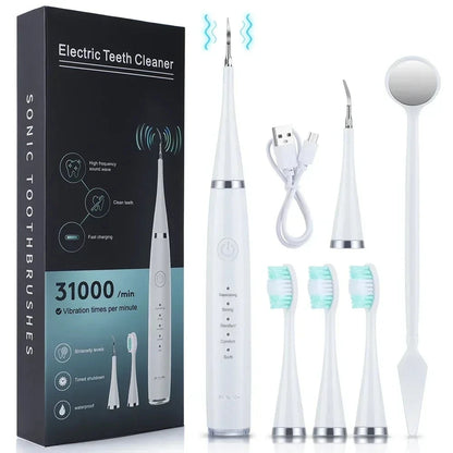 3-in-1 USB Rechargeable Sonic Electric Toothbrush – Tartar Removal & Whitening