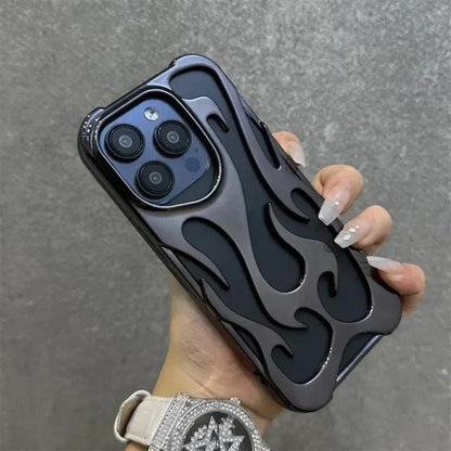 3D Flame Matte TPU Case for iPhone 17–11 Series