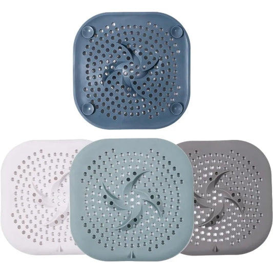 Silicone Shower Drain Hair Catcher with Suction Cup – 5.9" Bathtub & Sink Strainer