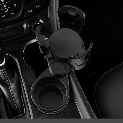 Car Cup Holder with Two-Layer Beverage Rack - Urbizia