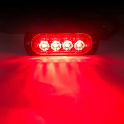 12V 24V Led Strobe Warning Light Emergency Stroboscope Grille Flashing Light bar Truck Car Beacon Lamp Amber Traffic Light Amber - Urbizia