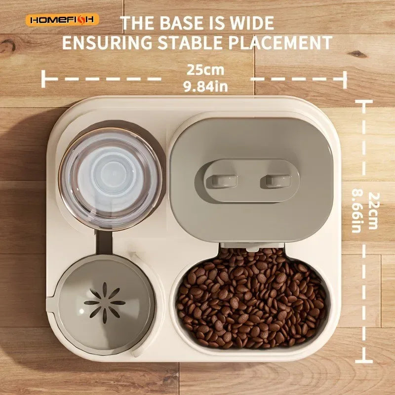 2in 1 Cat Food Dispenser Water and Food Integrated Fully Automatic Cat Food Feeding and Water Dispenser Cute Water Dispenser - Urbizia